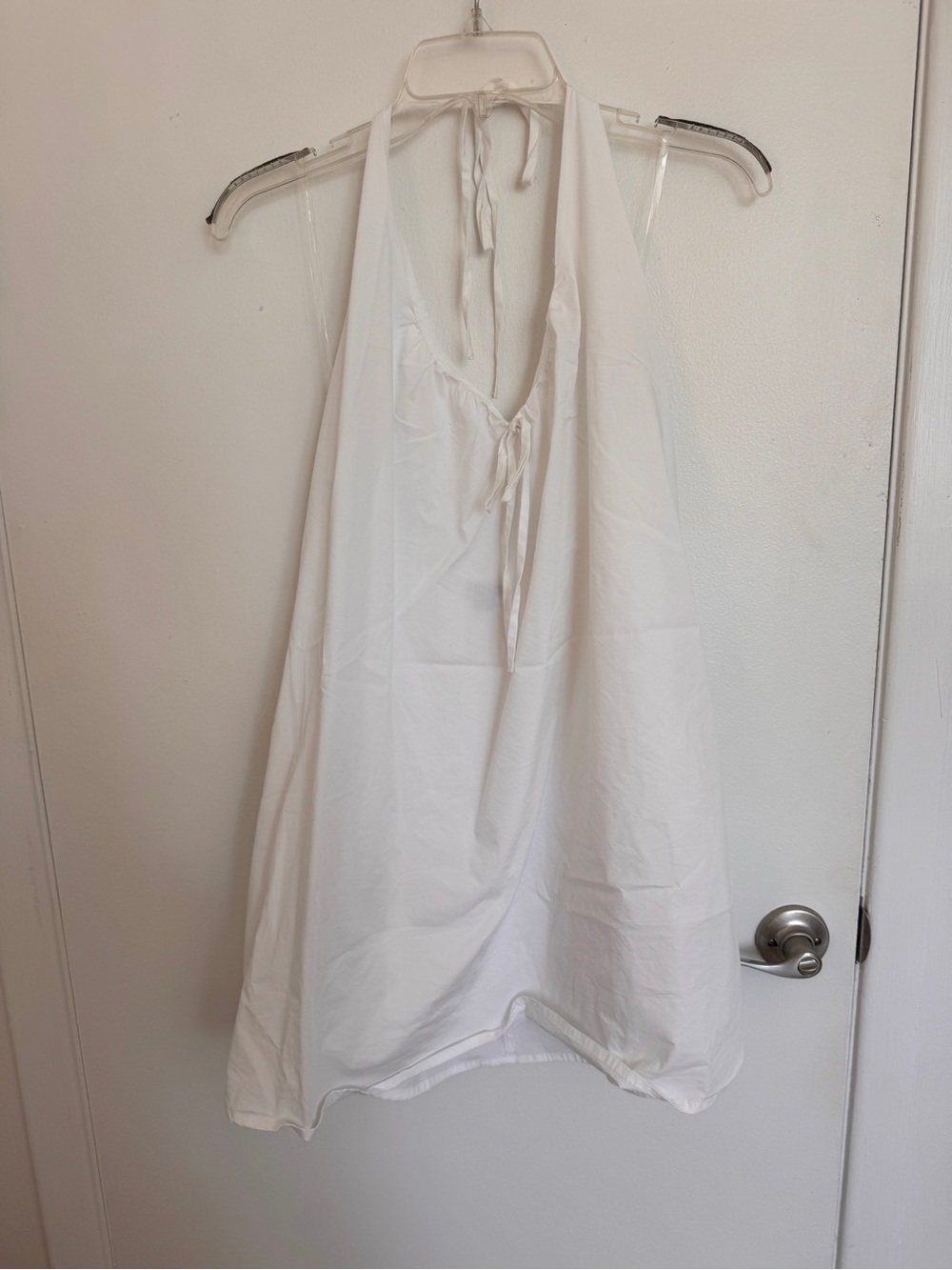 White Halter Summer mini dress